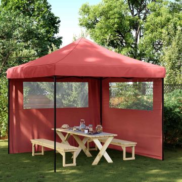 Tenda Party 292 x 292 x 315 cm Borgogna Tessuto Oxford