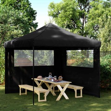 Tenda Party Nero 292 x 292 x 315 cm Tessuto Oxford