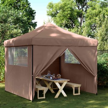 Tenda Party 292 x 292 x 315 cm Marrone Tessuto Oxford