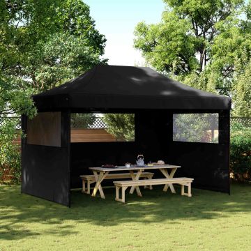 Tenda Party 292 x 440 x 315 cm Nero Tessuto Oxford