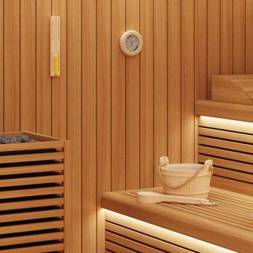 Set di Accessori per Sauna 4 pz Marrone