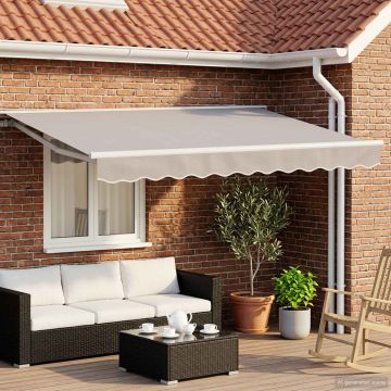 Telaio di tenda manuale Regolabile Bianco 3 x 2,5 m Acciaio