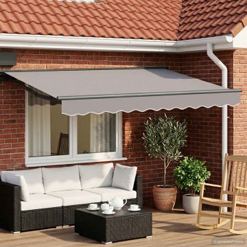 Telaio di tenda manuale Regolabile Antracite 3 x 2 m Acciaio