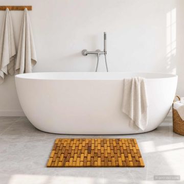 Tappetini da bagno 2 pz Naturale 44 x 60 cm