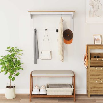 Appendiabiti HILL Bianco e marrone miele 90 x 35 x 41,5 cm