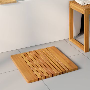 Tappeto da bagno Naturale 50 x 52 cm Legno di Acacia Massello