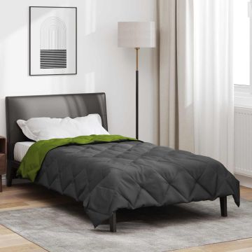 Piumone Estivo 220 x 135 cm Estate 200 gsm Verde e Antracite