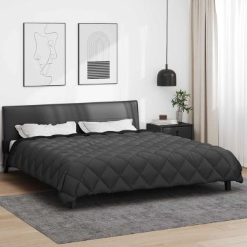 Piumone Invernale 200 x 240 cm 450 gsm Nero e antracite