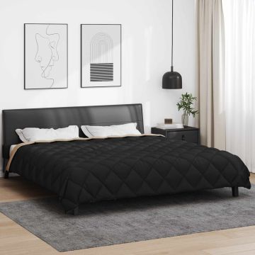 Piumone Invernale 200 x 200 cm 450 gsm Nero e Talpa