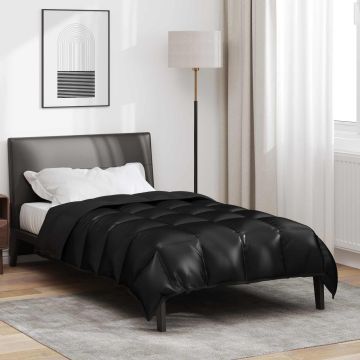Piumone Invernale 140 x 200 cm 450 gsm Nero