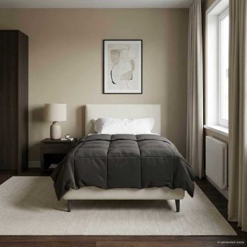 Piumino Letto Estivo 140 x 200 cm Estate Antracite Traspirante