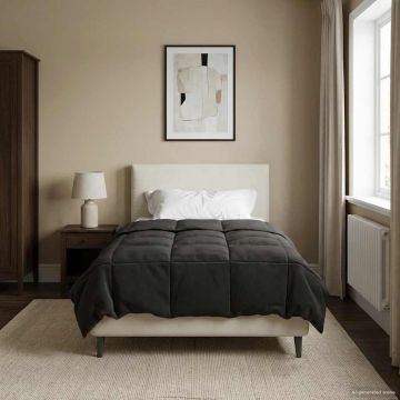 Piumino Letto Estivo 155 x 200 cm Estate Antracite Traspirante