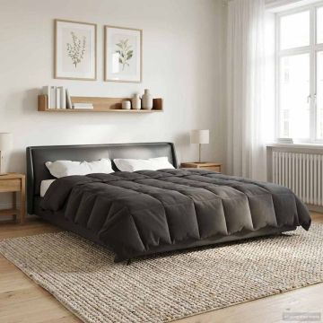 Piumino Letto Estivo 200 x 200 cm Estate Antracite Traspirante