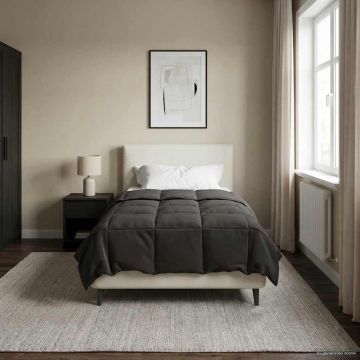Piumino Letto Estivo 140 x 220 cm Estate Antracite Traspirante