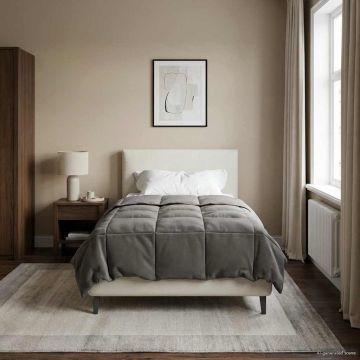 Piumino Letto Estivo 155 x 220 cm Estate Grigio Chiaro