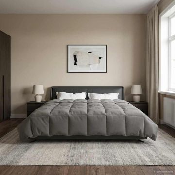 Piumino Letto Estivo 220 x 260 cm Estate Grigio Chiaro