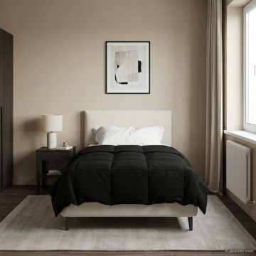 Piumino Letto Estivo 140 x 220 cm Estate Nero Traspirante