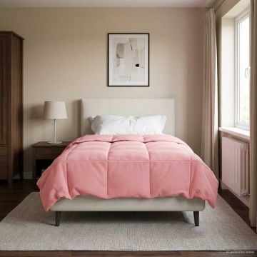 Piumino Letto Estivo 155 x 220 cm Estate Rosa Traspirante