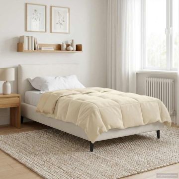 Piumino Letto Estivo 155 x 200 cm Estate Crema Traspirante