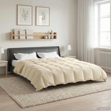Piumino Letto Estivo 220 x 240 cm Estate Crema Traspirante