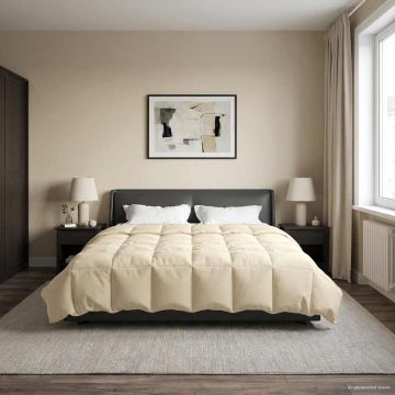 Piumino Letto Estivo 220 x 260 cm Estate Crema Traspirante