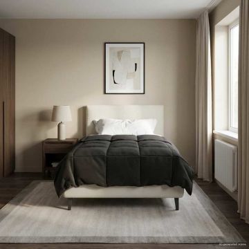 Piumone Completo Annuale 135 x 220 cm 4 stagioni Antracite