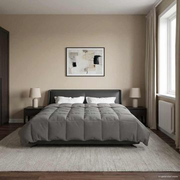 Piumone Completo Annuale 200 x 220 cm 4 stagioni Grigio Chiaro