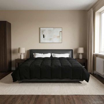 Piumone Completo Annuale 240 x 260 cm 4 stagioni Nero