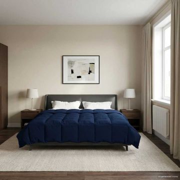 Piumone Completo Annuale 240 x 260 cm 4 stagioni Blu Scuro