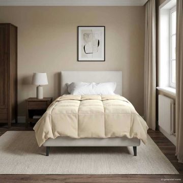 Piumone Completo Annuale 140 x 220 cm 4 stagioni Crema