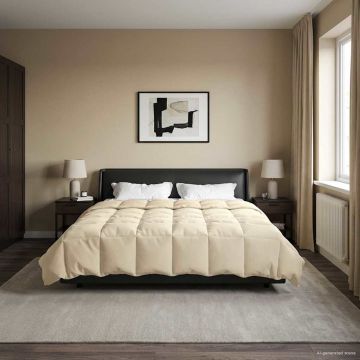 Piumone Completo Annuale 220 x 260 cm 4 stagioni Crema
