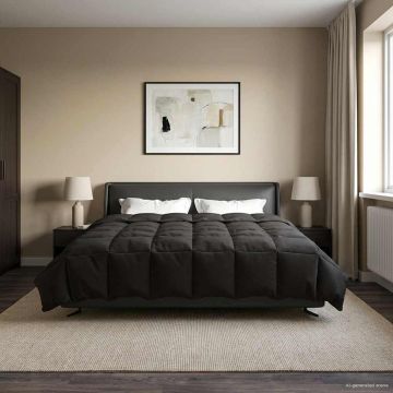 Piumone Invernale 240 x 260 cm Inverno Antracite Traspirante