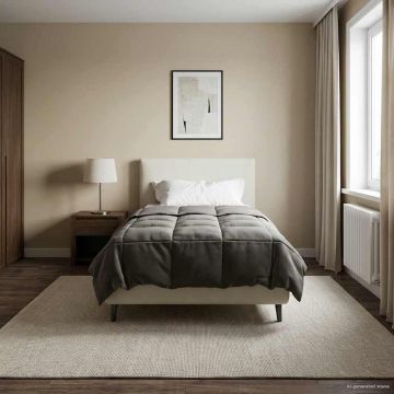 Piumone Invernale 140 x 220 cm Inverno Grigio chiaro Traspirante