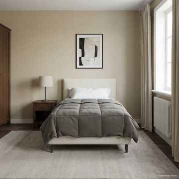 Piumone Invernale 140 x 220 cm Inverno Grigio chiaro Traspirante