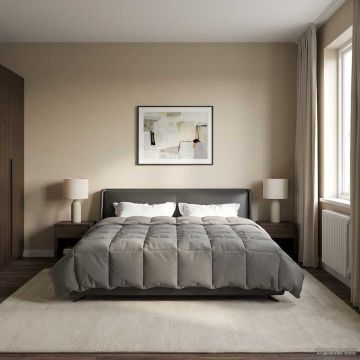 Piumone Invernale 200 x 220 cm Inverno Grigio chiaro Traspirante