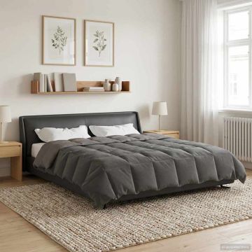 Piumone Invernale 220 x 240 cm Inverno Grigio chiaro Traspirante