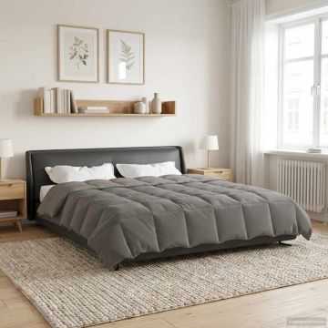 Piumone Invernale 240 x 260 cm Inverno Grigio chiaro Traspirante