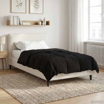 Piumone Invernale 135 x 200 cm Inverno Nero Traspirante