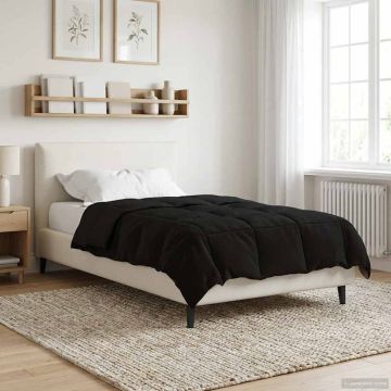 Piumone Invernale 140 x 220 cm Inverno Nero Traspirante