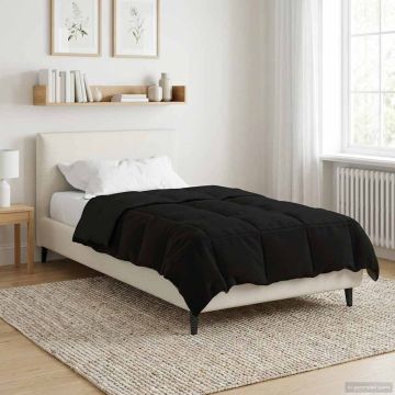 Piumone Invernale 135 x 220 cm Inverno Nero Traspirante