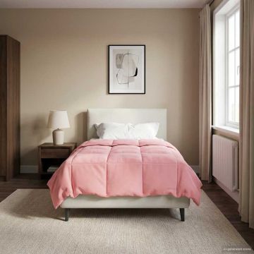 Piumone Invernale 135 x 200 cm Inverno Rosa Traspirante