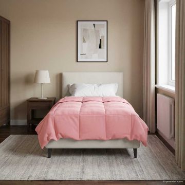 Piumone Invernale 155 x 200 cm Inverno Rosa Traspirante