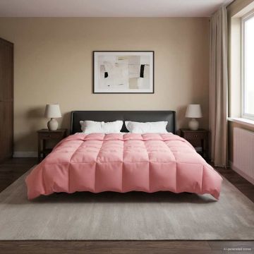 Piumone Invernale 200 x 240 cm Inverno Rosa Traspirante