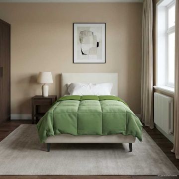 Piumone Invernale 135 x 200 cm Inverno Verde Traspirante