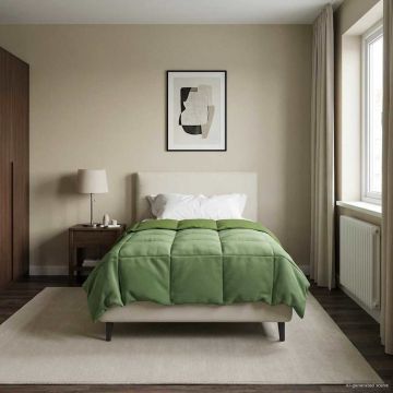 Piumone Invernale 155 x 200 cm Inverno Verde Traspirante