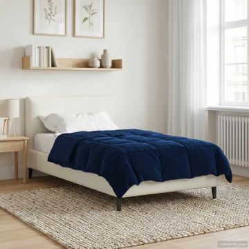 Piumone Invernale 135 x 200 cm Inverno Blu Scuro Traspirante