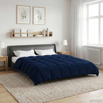 Piumone Invernale 200 x 240 cm Inverno Blu Scuro Traspirante