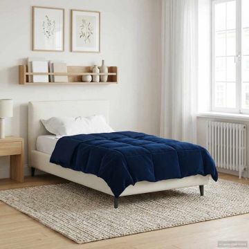 Piumone Invernale 135 x 220 cm Inverno Blu Scuro Traspirante
