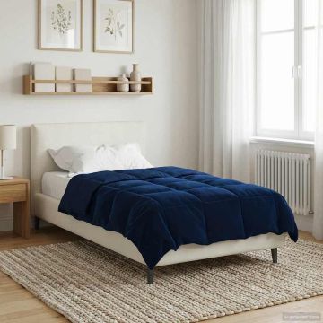 Piumone Invernale 140 x 220 cm Inverno Blu Scuro Traspirante