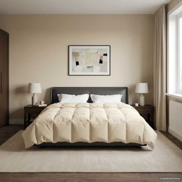 Piumone Invernale 200 x 200 cm Inverno Crema Traspirante